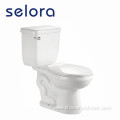 Water two piece toilet with toilet dual flush